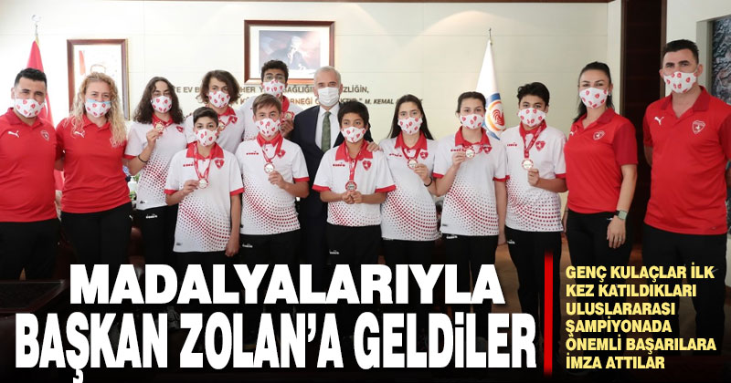 Şampiyonlardan Başkan Zolan’a ziyaret