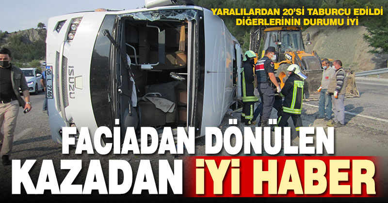 Denizli’de LÖSEV’e ait midibüsün devrildiği kazada yaralananlardan 20’si taburcu edildi