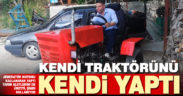 Acıpayamlı işçi, jeneratör motoru kullanarak traktör yaptı