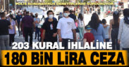 Polis koronavirüs denetimlerini sürdürüyor. 203 kişiye 180 bin lira ceza