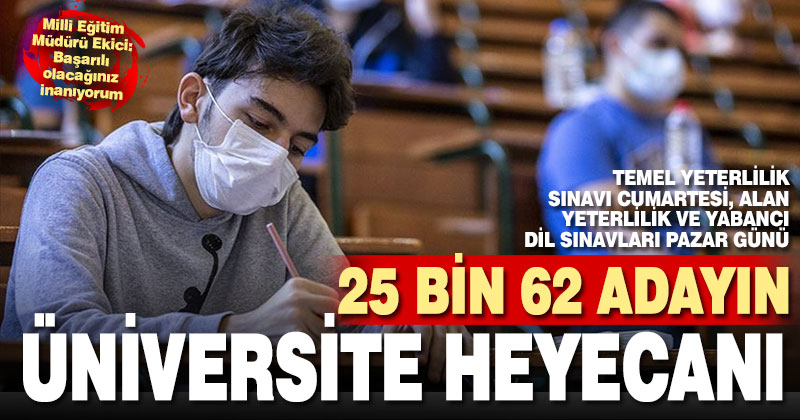 Hafta sonu Denizli’de 25 bin 62 aday üniversite için sınava girecek
