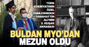 Sabahattin Ali’nin 3. kuşak akrabası Buldan MYO’dan mezun oldu