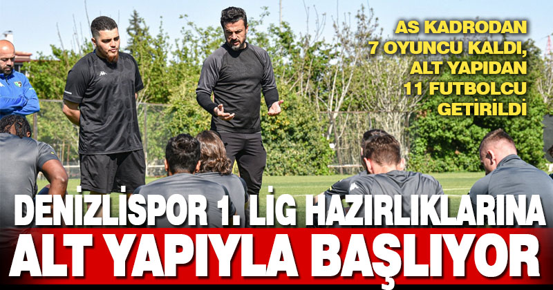 Denizlispor 1. Lig hazırlıklarına alt yapı oyuncularıyla başlıyor