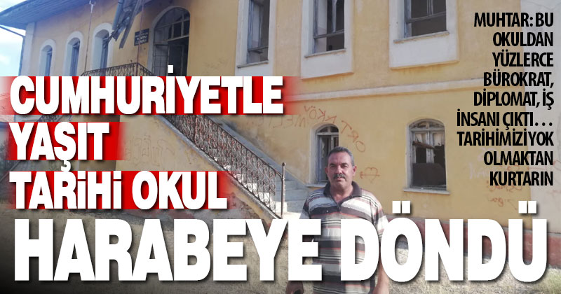 Ortaköylüler, taşımalı eğitimle harabeye dönen tarihi okulun restore edilmesini istiyor
