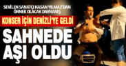 Serinhisar’da konser veren Hasan Yılmaz, sahnede aşı oldu