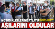 Motosiklet tutkunları, aşının önemine dikkati çekmek için birlikte aşı oldu