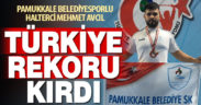 Pamukkale Belediyesporlu halterci Mehmet Avcıl Türkiye rekoru kırdı