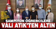 Vali Atik, LGS’de 500 tam puan alan 5 öğrenciyi ağırladı, altın taktı