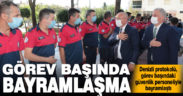 Geleneksel bayramlaşma pandemi kurallarına göre yapıldı