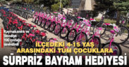Kale’de 100 öğrenciye bisiklet hediye edildi