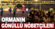 Gönüllülerden orman nöbeti