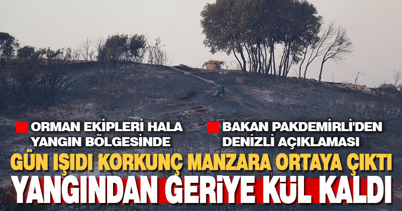 Gün ağarınca yangının bıraktığı hasar ortaya çıktı