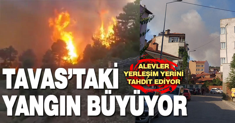 Tavas’taki orman yangını büyüyor