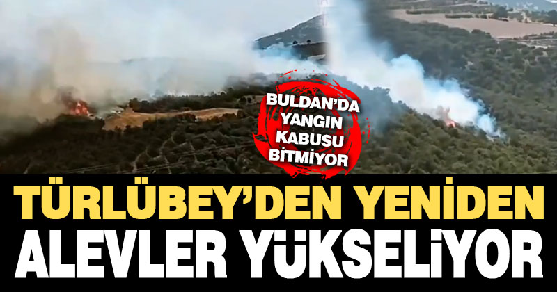Türlübey’de yangın tekrar başladı