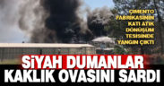 Çimento fabrikasının katı atık dönüşüm tesisinde yangın çıktı