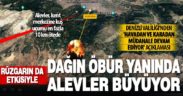 Denizli kent merkezine kuş uçumu 10 km uzaktaki yangında alevler büyüyor