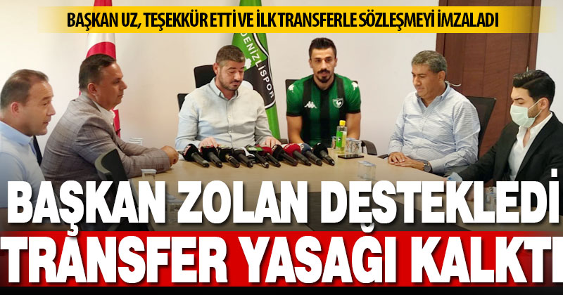 Denizlispor Başkanı Uz: Transfer yasağı kalktı
