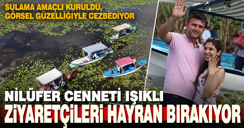 Denizli’de nilüferleriyle ünlü Çivril Işıklı Gölü ziyaretçilerine unutulmaz anlar yaşatıyor