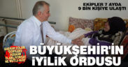 Büyükşehir’in iyilik ordusu, 7 ayda 9 bin kişiye ulaştı