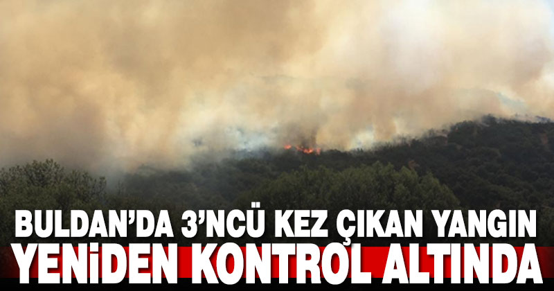 Türlübey Mahallesi’nde 3’ncü kez çıkan yangın kontrol altında