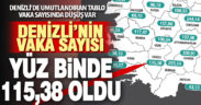 Denizli’de vaka sayısı 115,38 oldu