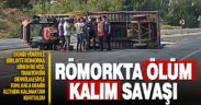 Çivril’de devrilen demir yüklü traktörün römorkundaki 2 kişi ölünden döndü