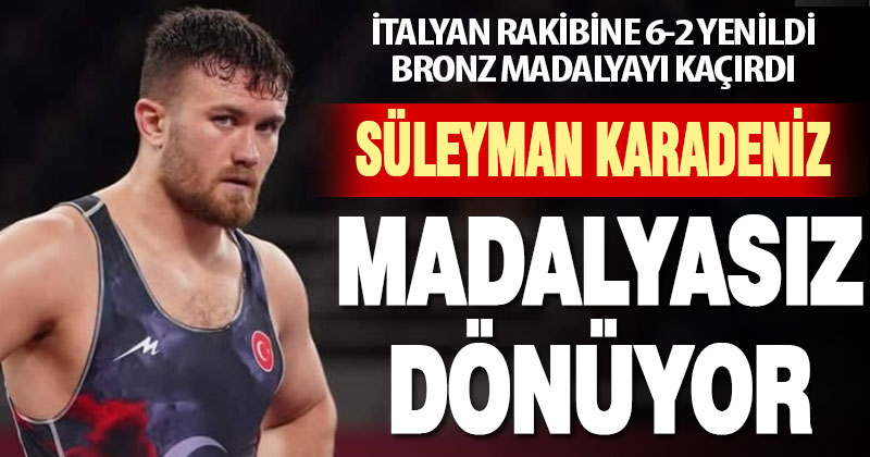 Denizlili Güreşçi Karadeniz bronz madalyayı kaçırdı