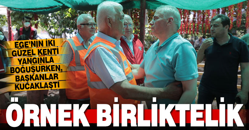 Denizli Büyükşehir Belediye Başkanı Osman Zolan ile Muğla Büyükşehir Belediye Başkanı Osman Gürün’ün örnek buluşması
