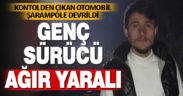 Denizli’de şarampole devrilen otomobilin sürücüsü ağır yaralandı