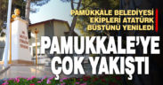 Pamukkale Belediyesi Atatürk büstünü yeniledi