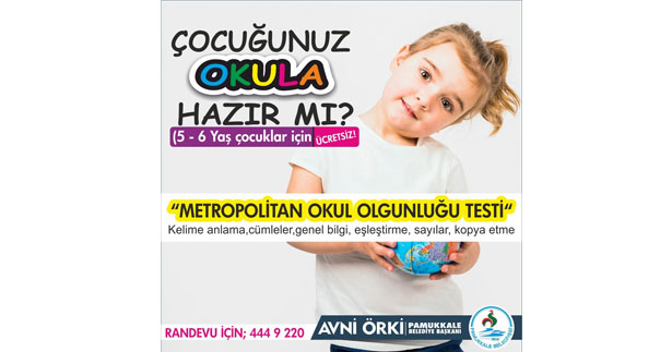 Pamukkale’den ücretsiz metropolitan testi