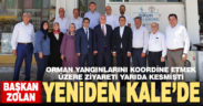 Başkan Zolan, orman yangınlarını koordine etmek için ziyareti yarıda kestiği Kale’de