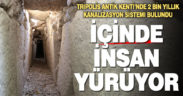 Tripolis Antik Kentinde 2 bin yıllık kanalizasyon sistemi tespit edildi