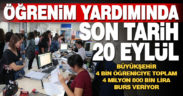 Büyükşehir’in öğrenim yardımı başvuruları bitiyor