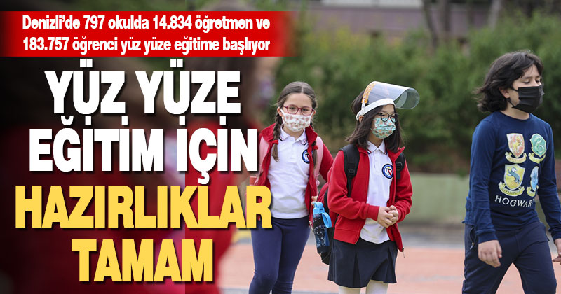 Okullarda yüz yüze eğitim için hazırlıklar tamamlandı