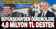Büyükşehir, öğrenim yardımı sonuçlarını açıkladı: 4 bin öğrenciye destek