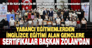 80 genç, 10 yabancı eğitmenden İngilizce eğitimi aldı