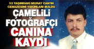 Çamelili fotoğrafçı canına kaydı