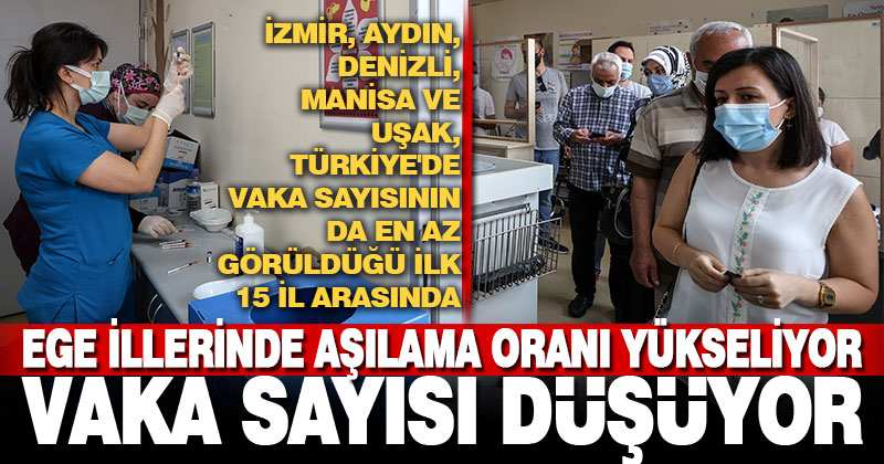 Ege illerinde aşılama oranı yükseliyor, vaka sayısı düşüyor
