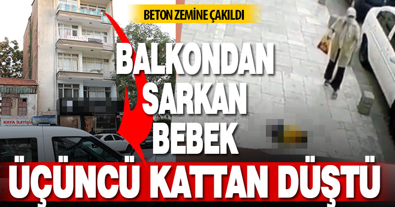Üçüncü kattan düşen çocuk hastaneye kaldırıldı