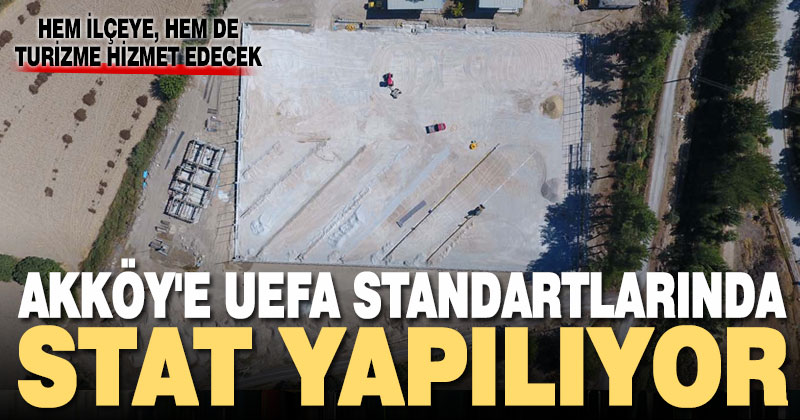 Akköy Stadı’nda çalışmalar devam ediyor