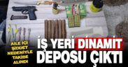 Polisin bastığı işyeri dinamit deposu çıktı
