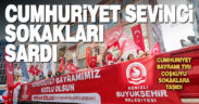Cumhuriyet Bayramı tırıyla bayram coşkusu tüm kenti sardı