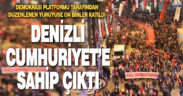 Denizli Demokrasi Platformu tarafından düzenlenen yürüyüşe on binler katıldı