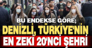 Zeka Testi Merkezi’nin IQ testine göre Denizli Türkiye’nin en zeki 20. şehri
