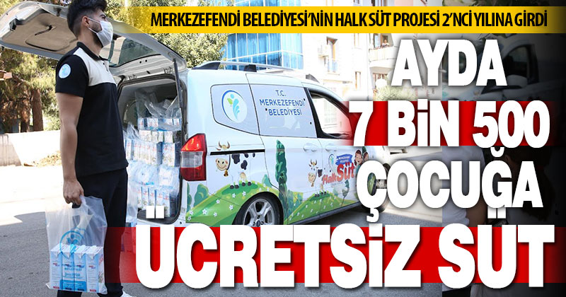Merkezefendi Belediyesi, ayda 7 bin 500 çocuğa ücretsiz süt dağıtıyor