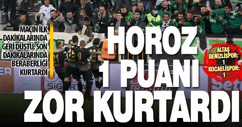 Denizlispor, kendi evinde 1 puanı zor kurtardı