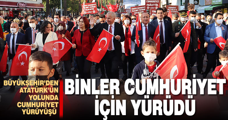 Atatürk’ün yolunda Cumhuriyet yürüyüşü yoğun katılımla gerçekleştirildi