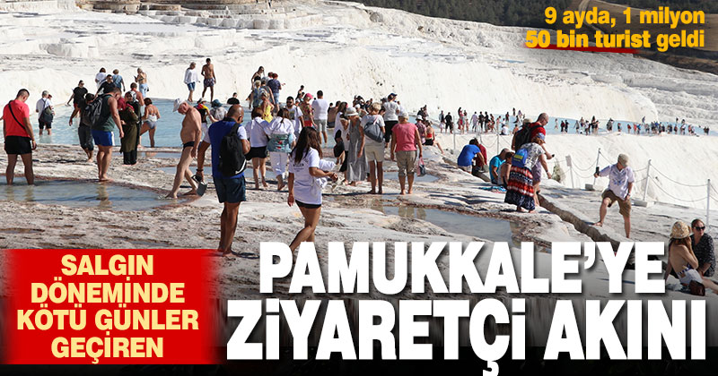 Pamukkale’yi 9 ayda 1 milyondan fazla turist gezdi