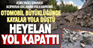 Aşırı yağışlar sonrası Acıpayam-Dalaman dağ yolu heyelan nedeniyle kapandı
